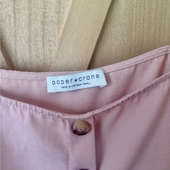 ✨NWOT✨ Paper Crane Blush Pink Tiered Baby Doll Cami Tank Top - Picture 5 of 6